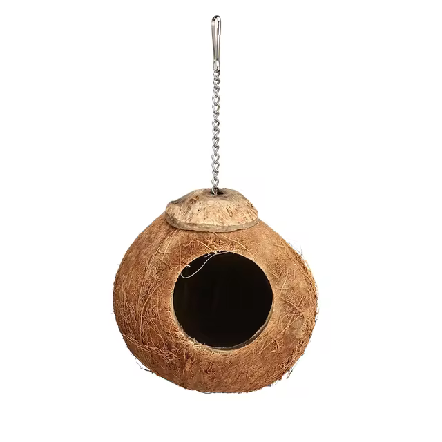 hanging coco shell bird nest